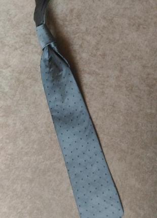 Краватка італія cardinalli темно-сіра 100% шовк6 фото
