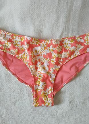 👙🌺🏵️🌸плавки-"бразиліана" h&m🌸нижня частина купальника🌺рожевий/квітковий🌸принт р. 42 європ.👙🏵️