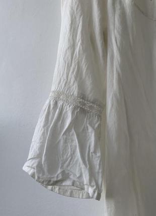 Блузка вишиванка вышиванка бохо стиль hm белая ретро винтаж3 фото