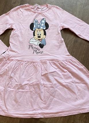 Платье h&m minnie mouse/платье дисней/минни маус на девочку 122-128см