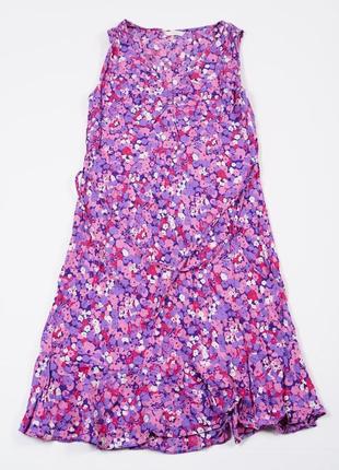 Сукня m&s зібрана в квітковий принт з в-вирізом 2022381 фото