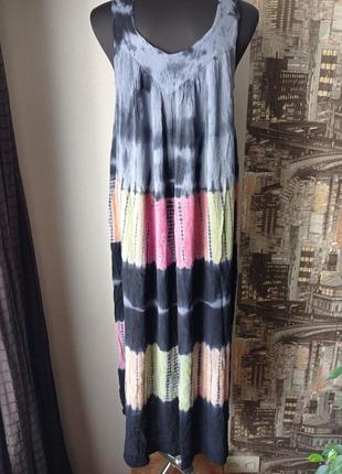 Лёгкое летнее платье-сарафан, вискоза, размер м-хл3 фото