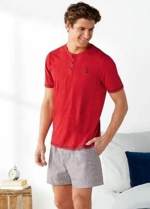 Летний комплект или мужская пижама домашний костюм livergy германия, футболка шорты