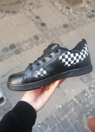 Кроссовки wishot queen crown клетка checkerboard black/white дутый язык knu skool sk-8 sk8 old кну1 фото