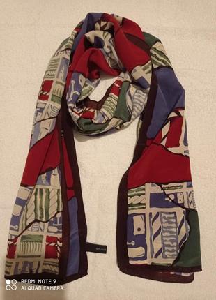 Ро3. шелковый cravat club стильный винтажный бохо женский шарф шелк шёлк шовк шёлковый кэжуал