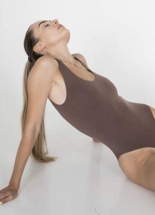 Идеальный твой боди майка мокко бесшовный микрофибра