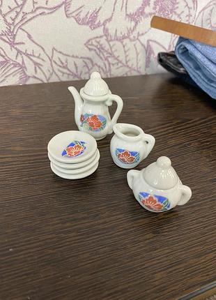 Кукольный чайный сервиз стекло