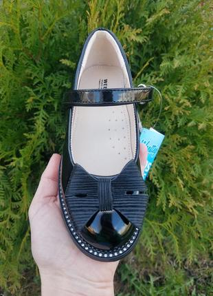 Туфлі чорні для дівчинки 29-33 р2 фото