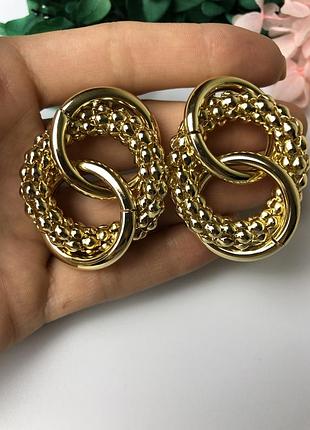 Сережки золотого кольору 3