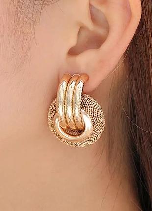 Сережки золотого кольору 3