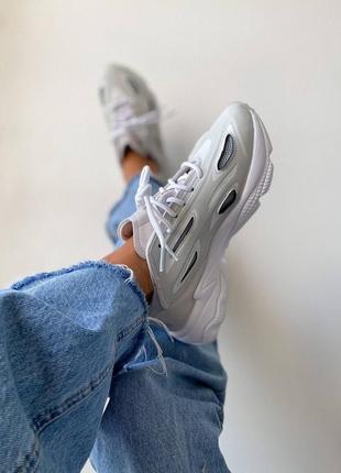 Кроссовки ozweego celox grey one/ftr white/halo blue кросівки