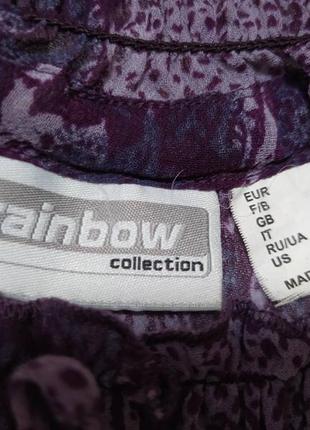 Лёгкая шифоновая блуза энимал принт бохо от rainbow collection размер: uk 14/ eur 408 фото