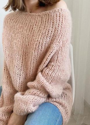 М'який оверсайз светр з альпаки на шовку3 фото