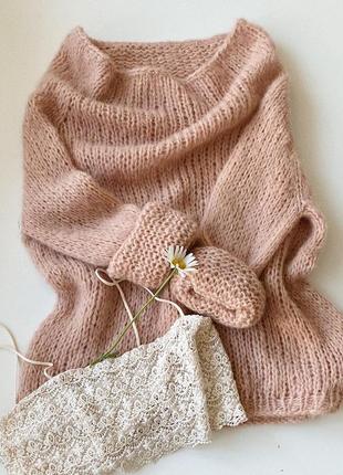 М'який оверсайз светр з альпаки на шовку4 фото