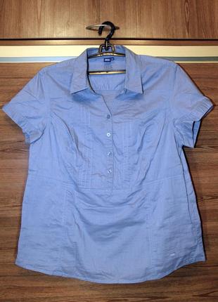 Голубая летняя блуза, туника1 фото