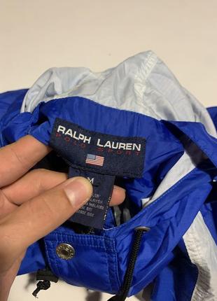 Оригінальна чоловіча вінтажна куртка вітровка polo sport ralph lauren big logo m6 фото