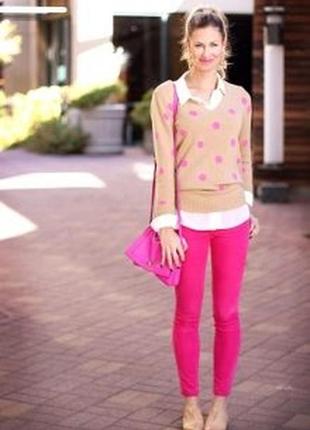 Стильні рожеві жіночі джинси завужені джегінси xs-s2 фото