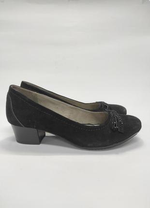 Замшеві туфлі jana нові чорні туфлі жіночі на підборах