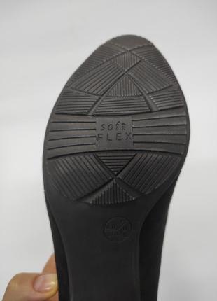 Замшеві туфлі jana нові чорні туфли женские на каблуке6 фото