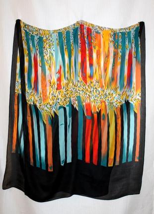 Парео палантин шарф шаль пёстрый яркий полосатый2 фото