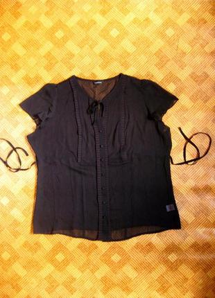 Блуза рубашка шифоновая нарядная wardrobe большой размер батал ☕ 54-56рр