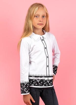 Блузка школьная длинный рукав2 фото