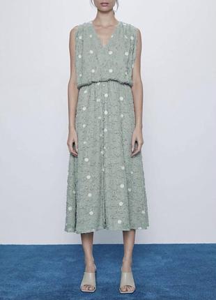 Zara платье длины миди