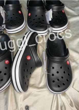 Черные шлепанцы крокс сабо crocs crocband clog 36-45 гг