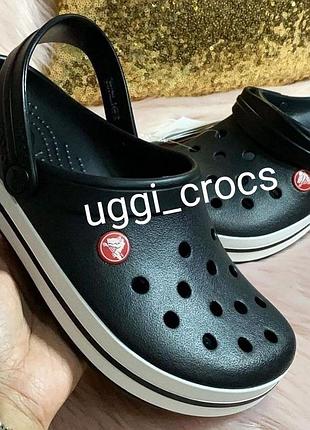 Черные крокс crocs crocband clog 36-45 гг