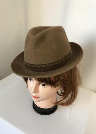 Anton pichier graz светло- коричневая шляпа трилби фетр