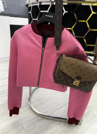 Яркий шёлковый брендовый бомбер куртка шёлк2 фото