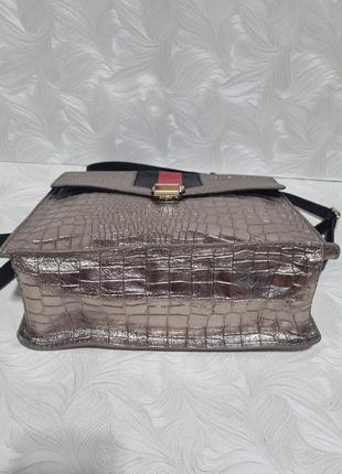 Красивая кожаная сумка портфель vera pelle4 фото