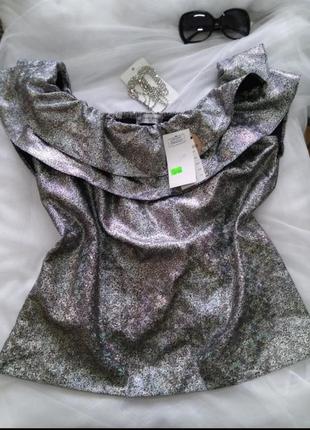 Блуза летняя серебро1 фото