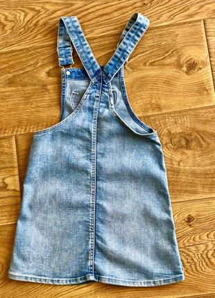 Класнючий джинсовий сарафан h&m 110-116р 2