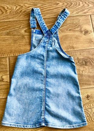 Класнючий джинсовий сарафан h&m 110-116р 8
