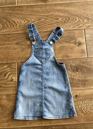 Класнючий джинсовий сарафан h&m 110-116р 5