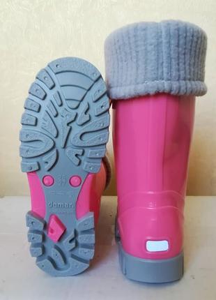 Резиновые сапоги демар demar флуо розовые. гумові чоботи, гумачки3 фото