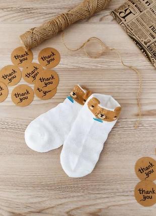 Детские носки летние с принтом животных