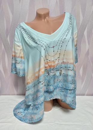 Приятная блуза в красивый принт, полиэстер ??? р. xl-2xl, от tendency
