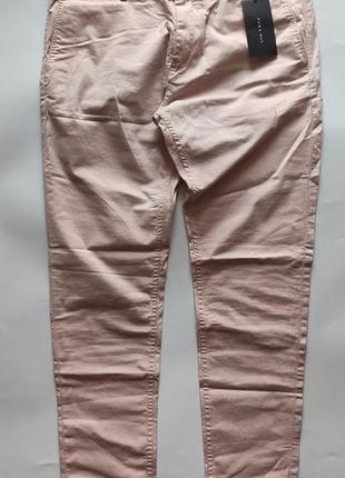 Штани чиносы zara skinny fitt eur 44. нові, рожеві5 фото