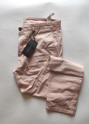 Брюки чинос zara skinny fitt eur 44. новые, розовые3 фото