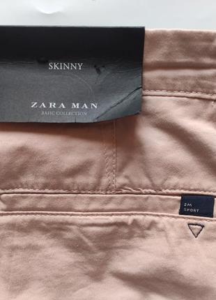 Брюки чинос zara skinny fitt eur 44. новые, розовые7 фото