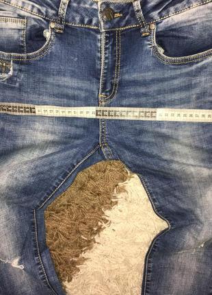 Стильные джинсы скинни с рваностями, l(29)6 фото