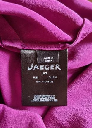 Шелковая блуза рубашка jaeger 100% шелк2 фото