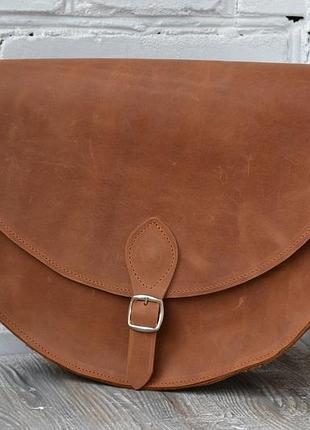 Сумка сідло з натуральної шкіри4 фото