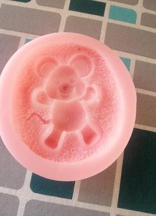 Силиконовая форма, "мышка на снегу"