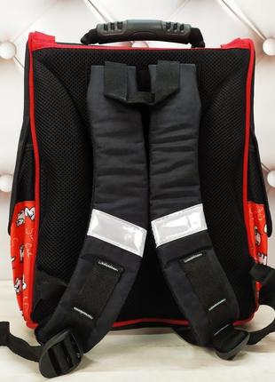 Рюкзак школьный каркасный bagland, черный с красным, с котом саймоном 12 л.5 фото