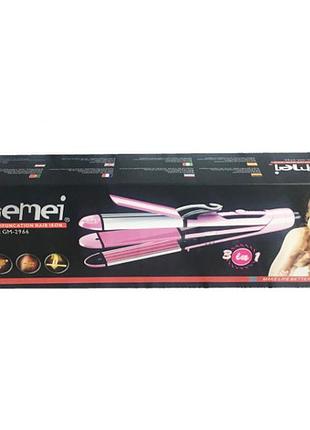 Щипці випрямляч мультистайлер 3 в 1 gemei gm-2966 t200