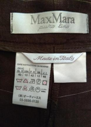 Жіночі лляні широкі штани max mara.6 фото