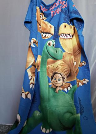Плед покрывало накидка одеяло хороший динозавр флис 120х150 original на подарок в кроватку